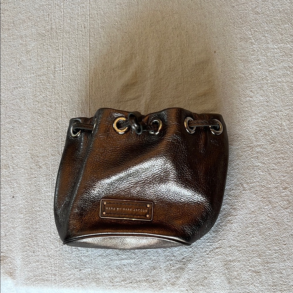 Marc By Marc Jacobs Metallic Leather Mini Bucket bag